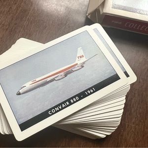 Vintage - TWA Airlines Collectors Series Playing Cards Convair 880 Airplane 1961